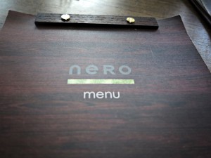 Die Speisekarte des Nero Pizza & Grill.
