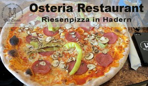 Riesenpizza im Osteria restaurant in München Hadern