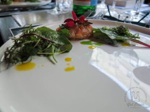 Tartar vom Saibling sowie Sashimi von der bayerischen Garnele