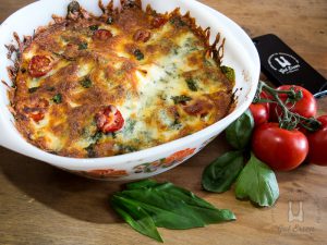 Spinat-Ricotta-Tomaten-Auflauf