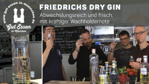 Friedrichs Dry Gin, abwechslungsreich und frisch mit viel Wachholder und Orangenaromen.
