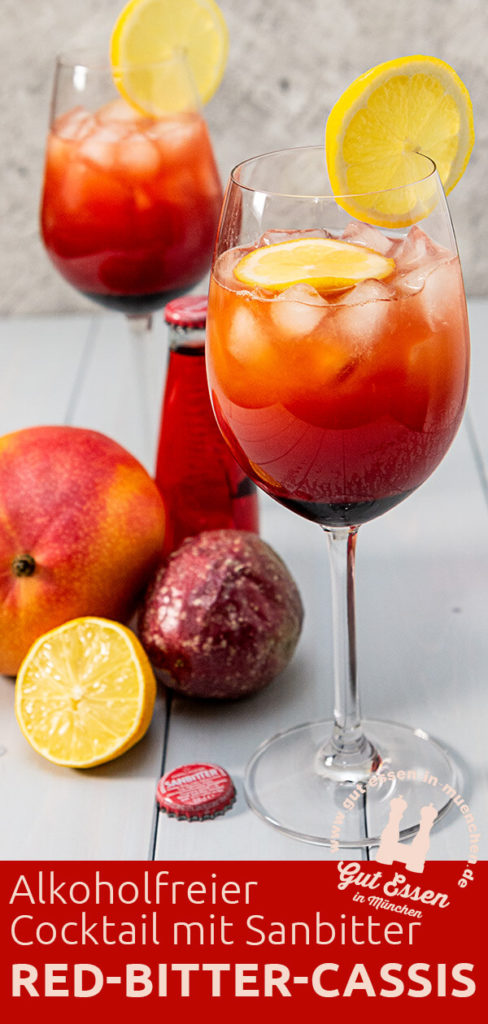 Red Bitter Cassis – Alkoholfreier Cocktail/Aperitif mit Sanbitter