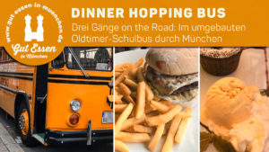 Dinner-Hopping-Bus: Drei Gänge »American Style« im Oldtimer-Schulbus